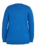 Vila Plus Size Strickpullover Basic V-Neck VIRIL in Blau-3