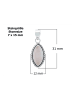 mantraroma 925er Silber - Ketten (L) 12 x (B) 31 mm mit Rosenquarz