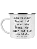 Mr. & Mrs. Panda Emaille Tasse Spruch Trauerbewältigung Haustier... in Weiß