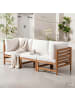 home24 Loungeset Bayton 3-teilig Kombi C in Beige / Braun