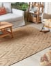 Beliani Geflochtener Teppich DADAY in Beige - (W) 140 x (H) 140 x (L) 200 cm