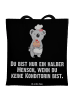 Mr. & Mrs. Panda Tasche Konditorin Herz mit Spruch in Schwarz