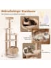 COSTWAY Kratzbaum 58 x 58 x 164cm in Beige