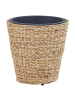 Beliani 3-tlg Outdoor Blumentopf PLAKA in Braun/Schwarz