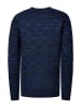 Rusty Neal Kontrast Grobstrick Rundhals-Pullover in Marine