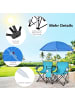 COSTWAY 2-Sitzer Campingstuhl mit Sonnenschirm in Türkis