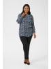 KAFFE curve Tunika KClima Regular fit in ElefantSkin/Blue GraphicFlower