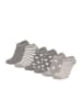 Yuhu Mädchen Sneaker-Socken 6er Pack Herzen Punkte Sterne in Grau