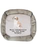 Mr. & Mrs. Panda Hundebett Saint Bernard Lebensretter mit Spruch in Grau Pastell