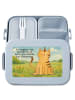 Mr. & Mrs. Panda Bento Box Einhorn Katze Design mit Spruch in Blau Pastell
