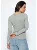 SASSYCLASSY Langarmshirt mit Ausschnitt in Grau