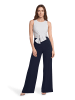 Vera Mont Jumpsuit mit weitem Bein in Dunkelblau/Weiß