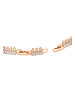 faina Women Crystal-Studded Bracelet in Rose Gold White