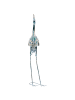 Beliani Gartenfigur BASILAN in Bunt/Blau/Messing - (W) 21 x (H) 96 x (L) 36 cm