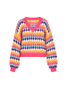 myMo Women Sweater in pink multicolor