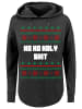 F4NT4STIC Oversized Hoodie Ho Ho Holy in charcoal