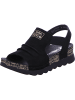 rieker Keilsandalette in schwarz