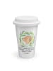 Mr. & Mrs. Panda Coffee To Go Becher Hund Blumen mit Spruch in Weiß