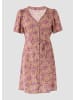 QS Kleid kurz in Beige-mehrfarbig