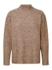 Pulz Strickpullover PZASTRA Regular fit in Tobacco Brown Melange