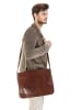 piké Messenger-Bag echt Leder in braun