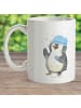 Mr. & Mrs. Panda Trinkbecher Pinguin Duschen ohne Spruch in Weiß