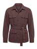 Zero  Outdoorjacke mit Bindegürtel in Chocolate Plum