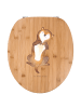Mr. & Mrs. Panda Motiv WC Sitz Hund Streicheln ohne Spruch in Braun