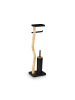 relaxdays WC Garnitur in Schwarz/ Natur - (B)23 x (H)80,5 x (T)18 cm