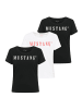 Mustang T-Shirt 3er Pack in 2xSchwarz/Weiß