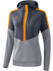 erima Squad Kapuzensweat in slate grey/monument grey/new orange