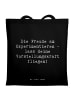 Mr. & Mrs. Panda Büchertasche Spruch Die Freude am Experimentier... in Schwarz
