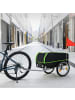 relaxdays Fahrradanhänger in Schwarz/ Grün - (B)124 x (H)59 x (T)69 cm
