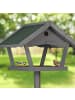 relaxdays Vogelfutterhaus in Grau/ Grün - (B)70 x (H)139 x (T)60 cm