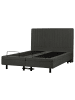Beliani Doppelbett CASTELLAN in Grau/Schwarz - (W) 160 x (H) 120 x (L) 216 cm