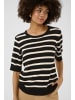 CULTURE Strickpullover CUmesa Relaxed fit in Black/Whitecap Stripe