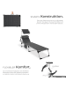 tectake klappbare Aluminium Sonnenliege, 220 x 60,5 x 34 cm, mit Seitentasche