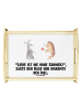 Mr. & Mrs. Panda Servierplatte Hase Igel mit Spruch in Weiß