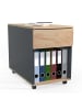 VCM  Rollcontainer Bürocontainer Dalosa 1 Schublade in Anthrazit / Honig-Eiche