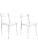 Beliani 2er-Set Bankettstuhl COVINGTON in Transparent