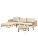 Beliani 3-tlg Sitzgruppe CALASETTA in Beige