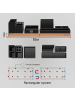 COFI 1453 Einstellbarer Schreibtisch-Organizer -Magnetische Holzplatte in Schwarz