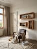 KADIMA DESIGN Wandregal Massivholz | 3-teiliges Set, Abgerundet, Hohe Belastbarkeit in Beige