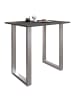 ebuy24 Bartisch Xona silberfarben Anthrazit 110 x 80 cm
