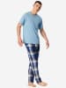 Schiesser Pyjamaoberteil Mix Relax in pacific blue