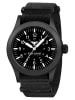 KHS Herren-Armbanduhr Platoon Stahl Solar Schwarz