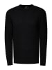 Rusty Neal Grobstrick mit Muster Einfarbig Rundhals-Pullover in Schwarz