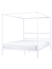 Beliani 2-tlg Himmelbett LESTARDS in Weiß