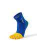 MUNADUNA Yoga-/Pilates-Zehensocken mit Stickerei – Anti-Rutsch in Blau/Gelb