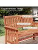 COSTWAY Gartenbank Holz 2-Sitzer in Braun